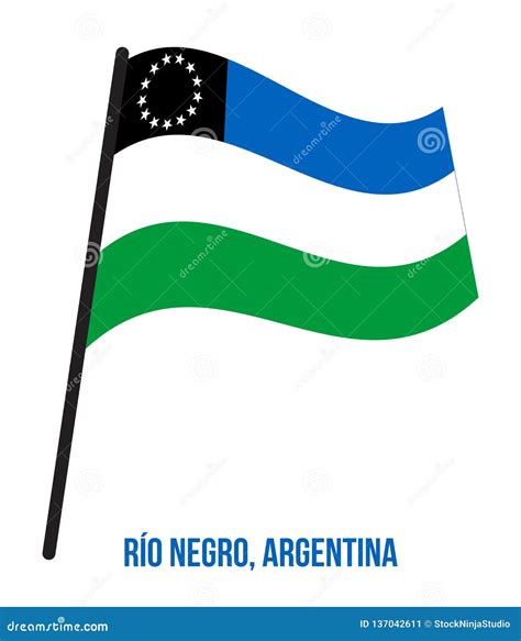 Ejemplo Del Vector Que Agita De La Bandera Del Negro De RÃŒo En El