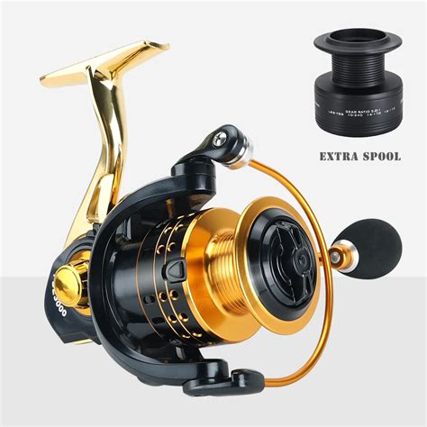 13 1BB Spinning Fishing Reel With Extra Spool All Metal Fly Wheel For