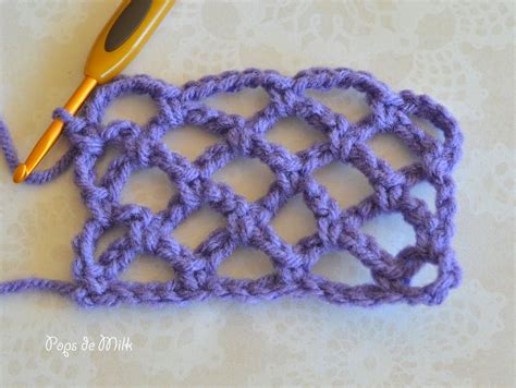 How To Crochet The Trellis Stitch Pops De Milk Fun And Nerdy