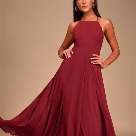 Lulus Dresses Mythical Kind Of Love Wine Red Maxi Dress Poshmark