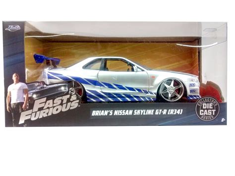 Brian´s Nissan Skyline Gtr R34 Rapido Y Furioso 1 24 Jada 495 00 En Mercado Libre