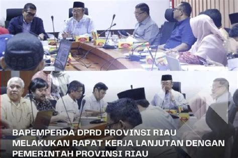 Bapemperda Dprd Riau Rapat Pembahasan Ranperda Pengelaan Sungai Bersama