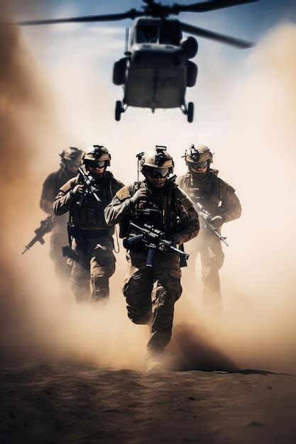 The deserts silence is shattered by the arrival of special forces dust ...