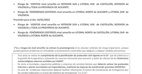 Policía Local de Quesa Aviso Riesgos Meteorológicos PREEMERGENCIA por