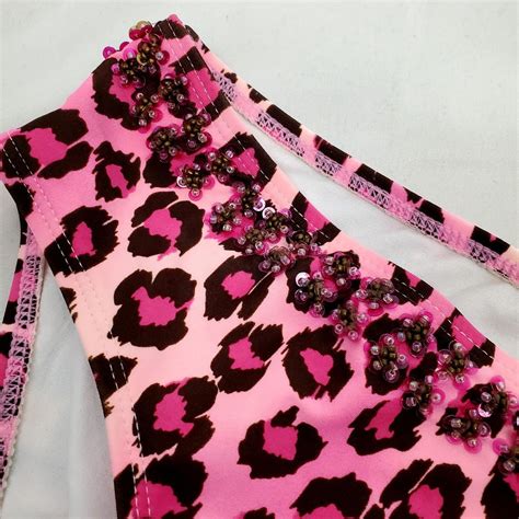 Beaded Pink Cheetah Bikini Bottoms Iconic Pink And Depop