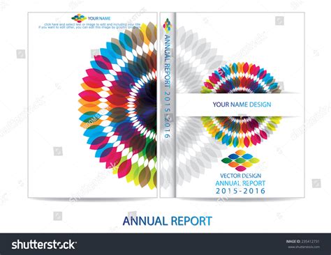 Annual Report Cover Design Stock Vector Illustration 235412731 Shutterstock