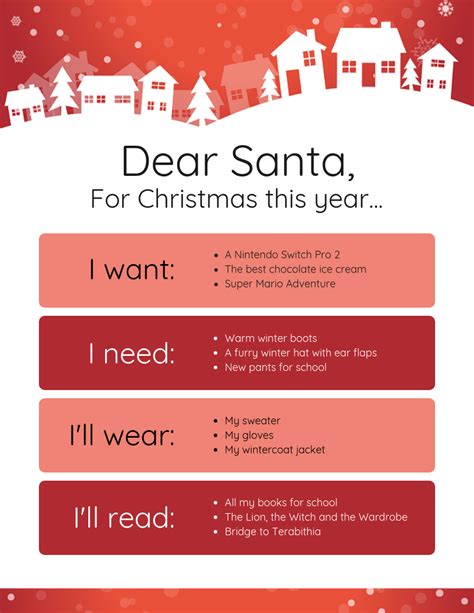 Santa Christmas Wish List Infographic Template - Venngage