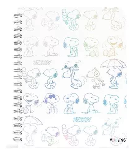 Cuaderno 16x21 Tapa Dura Con Espiral 80 Hojas Mooving Snoopy MercadoLibre