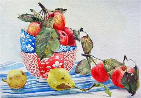 МАРИЯ МИШКАРЕВА | Краска, Картины акварелью, Натюрморты