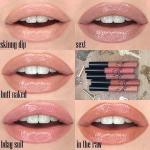 DNA Nude Collection Lip Gloss All Pieces Bday Suit In The Raw Buff Naked Sext Skinny Dip