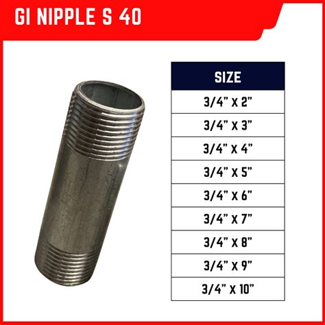 Gi Galvanized Iron Besi Pipe Gi 12 34 Gi Pipe With Thread 48 Off