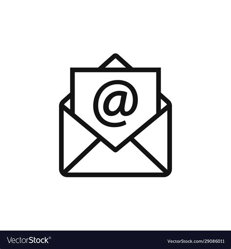 Mail icon outline design Royalty Free Vector Image