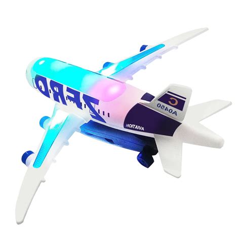 Battery Operated Airplane Kids Toy, Boys Girls Toy Plane with Flashing ...