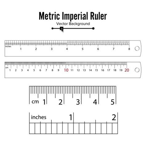 Measuring rulers school ruler metric scale Vector Image 