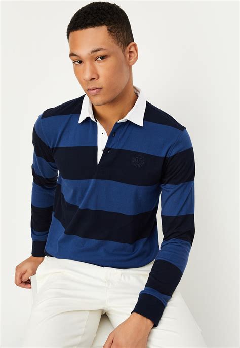 Buy Men Slim Fit Striped Polo T Shirt Online At Just Rs