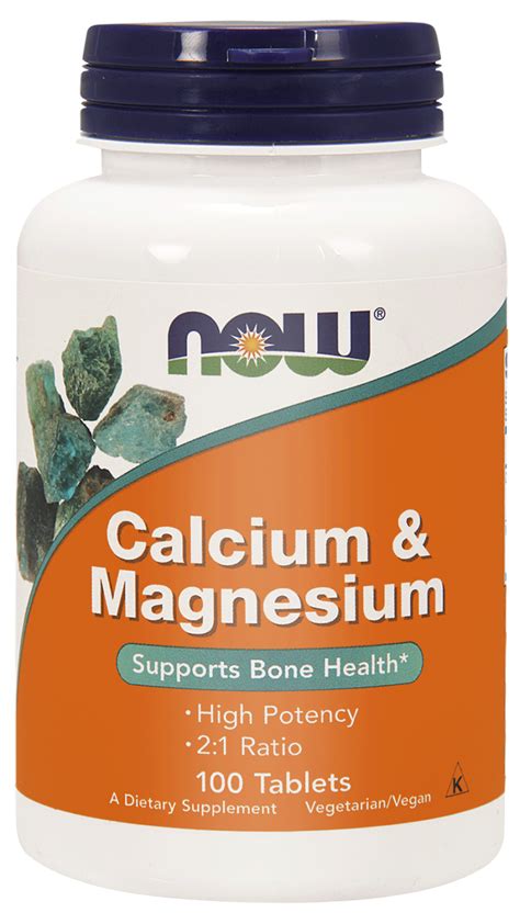 Calcium & Magnesium – 250 tabletek – NOW
