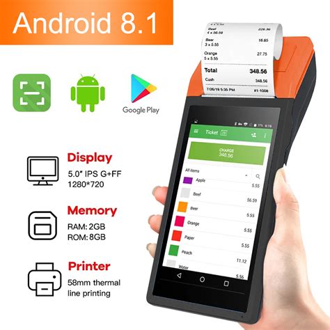 Payment Mobile Pos Terminal Portable Android Mobile Pos Touch Handheld