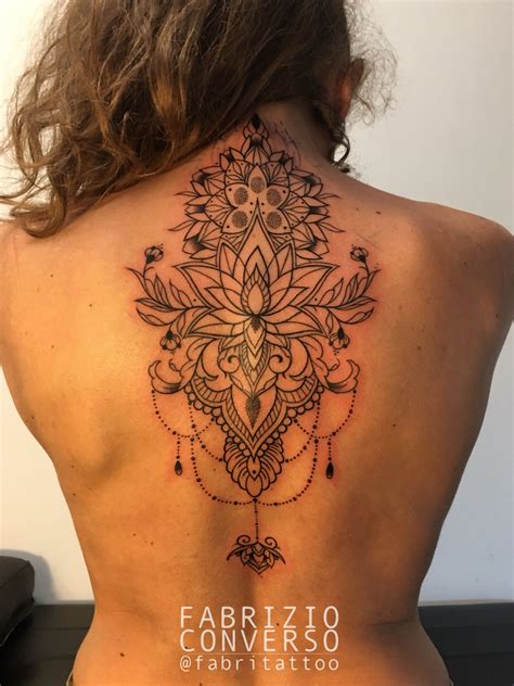 Back Mandala Chakra Tattoo Feminine Back Tattoos Back Tattoos