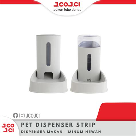 Jual Tempat Makan Minum Kucing Anjing Strip Me Pets L Dispenser