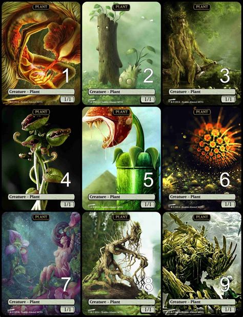 Mtg Plant 11 Token Alternative Art Chose The Art For Etsy