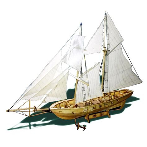 DIY Ship Assembly Model Kits Wooden Sailing Boat Scale Model Decoration ...