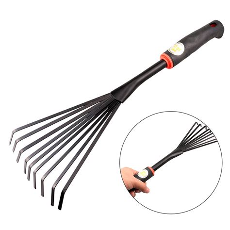 Garden Rake 16inch 9 Claw Leaf Rake Dead Leaf Rake Vicedeal