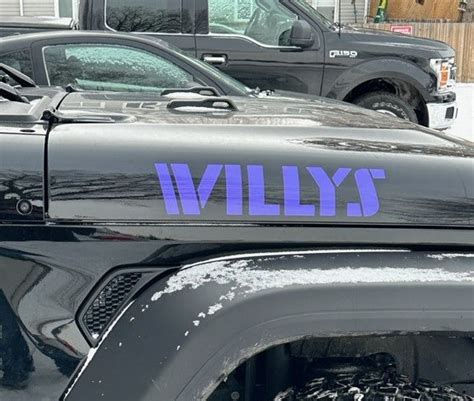 JEEP WRANGLER WILLYS NON DISTRESSED HOOD DECAL SET – Vellosvinyl