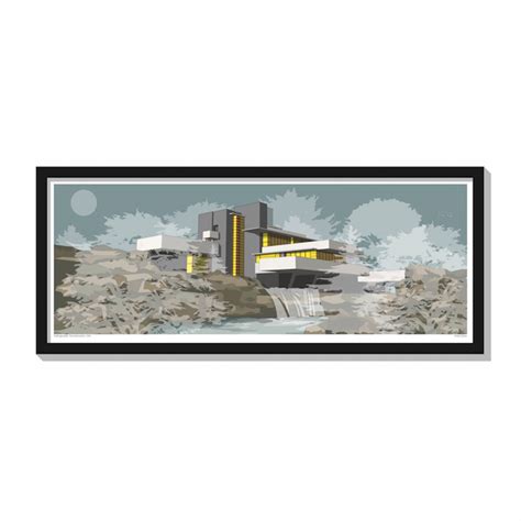 Fallingwater Limited Edition Print - Print by Linescapes