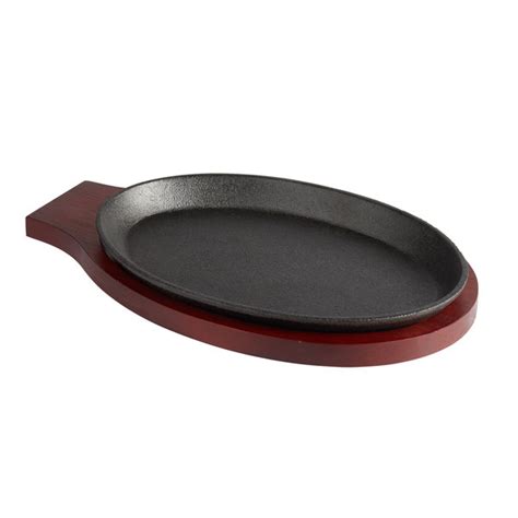 Choice X Oval Pre Seasoned Cast Iron Fajita Skillet With