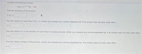 Solved Consider The Following Function H X X−1 3 X−18