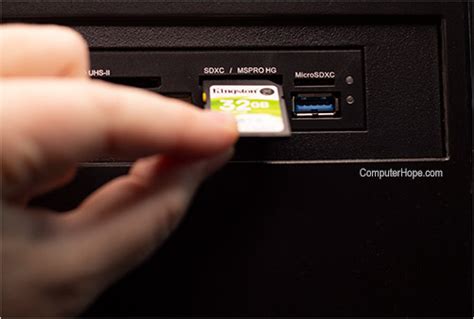 How To Insert A Memory Card Into A Card Reader