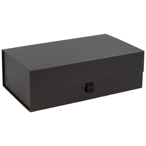 Boite Carton Aimantee Noir Cuir Indispensable X X Cm