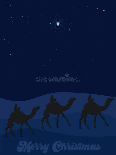 Silhouettes Of Three Wise Men On Camels Stock Vector Illustration Of Religion Travel 301549001