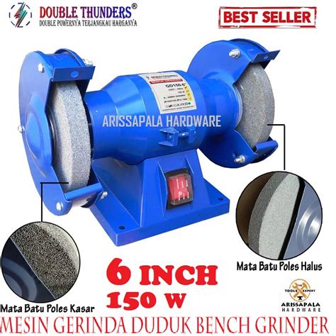 Jual Mesin Gerinda Duduk Bench Grinder 6 Inch Mesin Asah Poles Batu