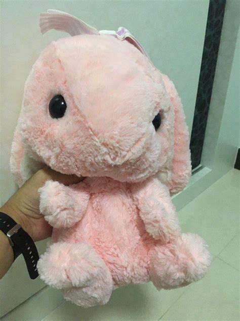 Amuse Pote Usa Loppy Bunny Rabbit Plush Backpack Pink Japan