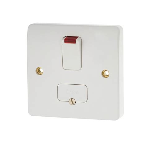 Mk Logic Plus A Gang Dp Switched Fused Spur Base Flex Outlet With