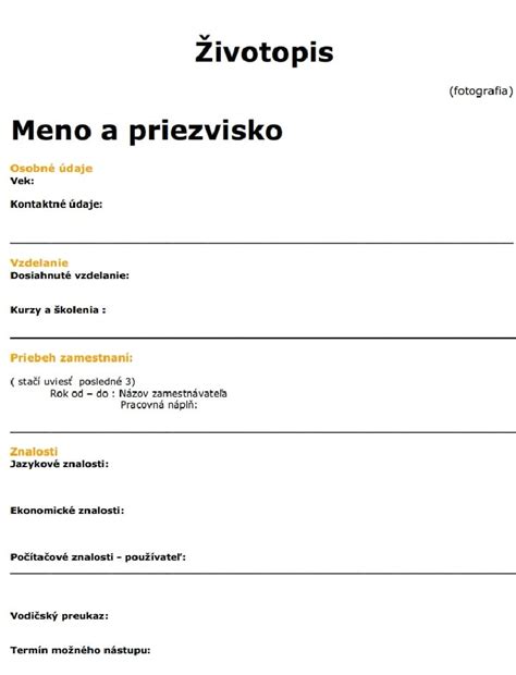 Štrukturovaný Životopis Pdf 56 Off