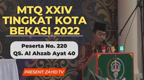 Tilawah Remaja MTQ XXIV Tingkat Kota Bekasi Tahun 2022 Peserta