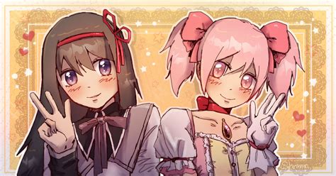 Madoka And Homura By Zoechanoof On Deviantart