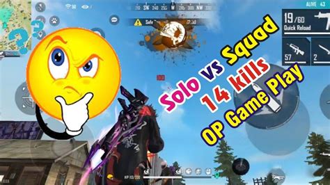 Solo Vs Squad 14 Kill Op Gameplay😨😨😨😂😂😂😂😂 Youtube