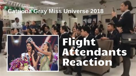 Reaction Of Various Flight Attendants To Catriona Grays Win As Ms