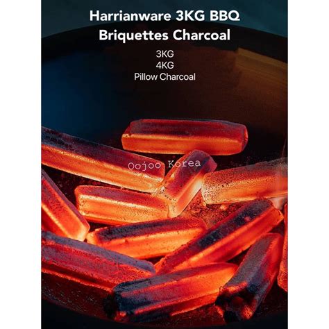 Harrianware 3kg Bbq Briquettes Charcoal 3kg4kg Pillow Charcoal