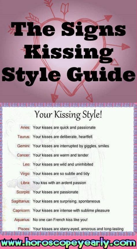 Kissing Style By Astrology Sign Horoscope Compatibility And Love Match