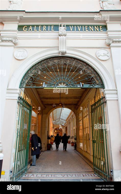 Paris Covered Passages Galerie Vivienne Stock Photo Alamy