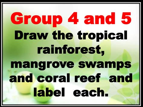 Science Q Week Day Rainforest Coral Reef And Mangrove Swamp Pptx