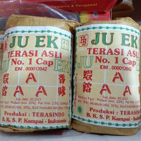 Jual Terasi Trasi Udang Ju Ek Asli Original Shopee Indonesia