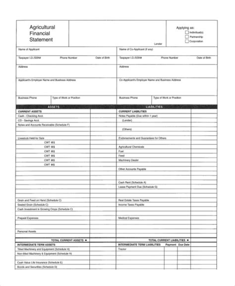 Free Sample Financial Statement Forms In Pdf Ms Word Excel