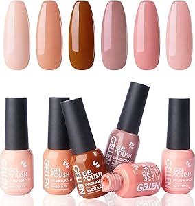 Gellen Gel Nail Polish Kit Pink Nudes Neutrals Colors Gel Polish