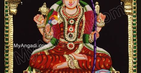 Kamatchi Amman D Tanjore Painting