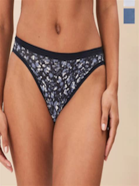Buy Marks Spencer Pack Of 3 Mid Rise Abstract Printed Bikini Briefs Briefs For Women